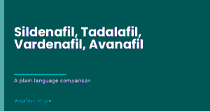 Sildenafil, Tadalafil, Vardenafil and Avanafil: A Plain-Language Comparison