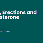 Banner reading "Sleep, Erections and Testosterone" with the subtitle what the research says